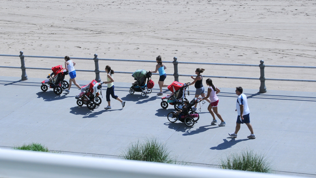 moms with strollers photo