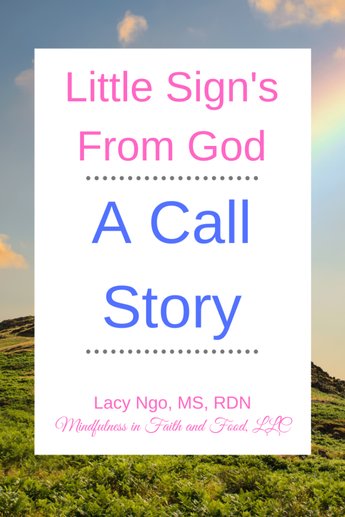 A sotry of God leading you to your purpose through little hints and signs.