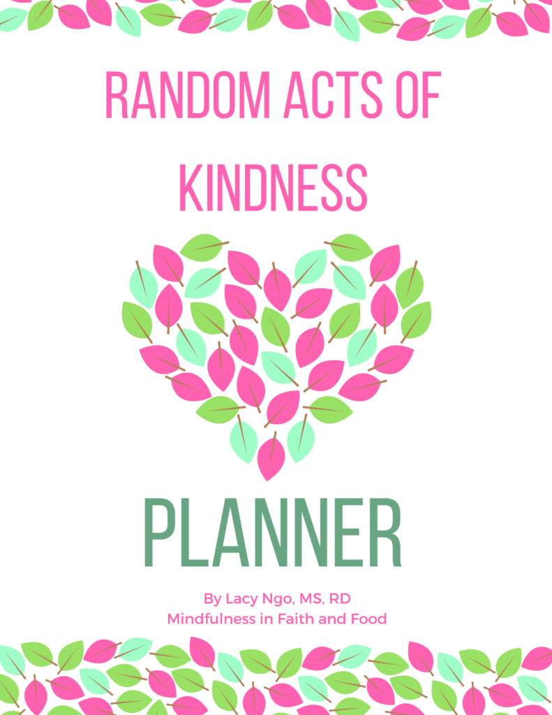 Random Acts of Kindness or RAK Planner: free printable download; includes a Random Acts of Kindness Ideas List and RAK notes