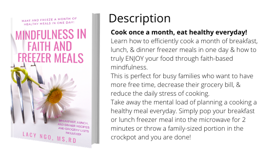 The Mindfulness in Faith adn Freezer Meals Ebook