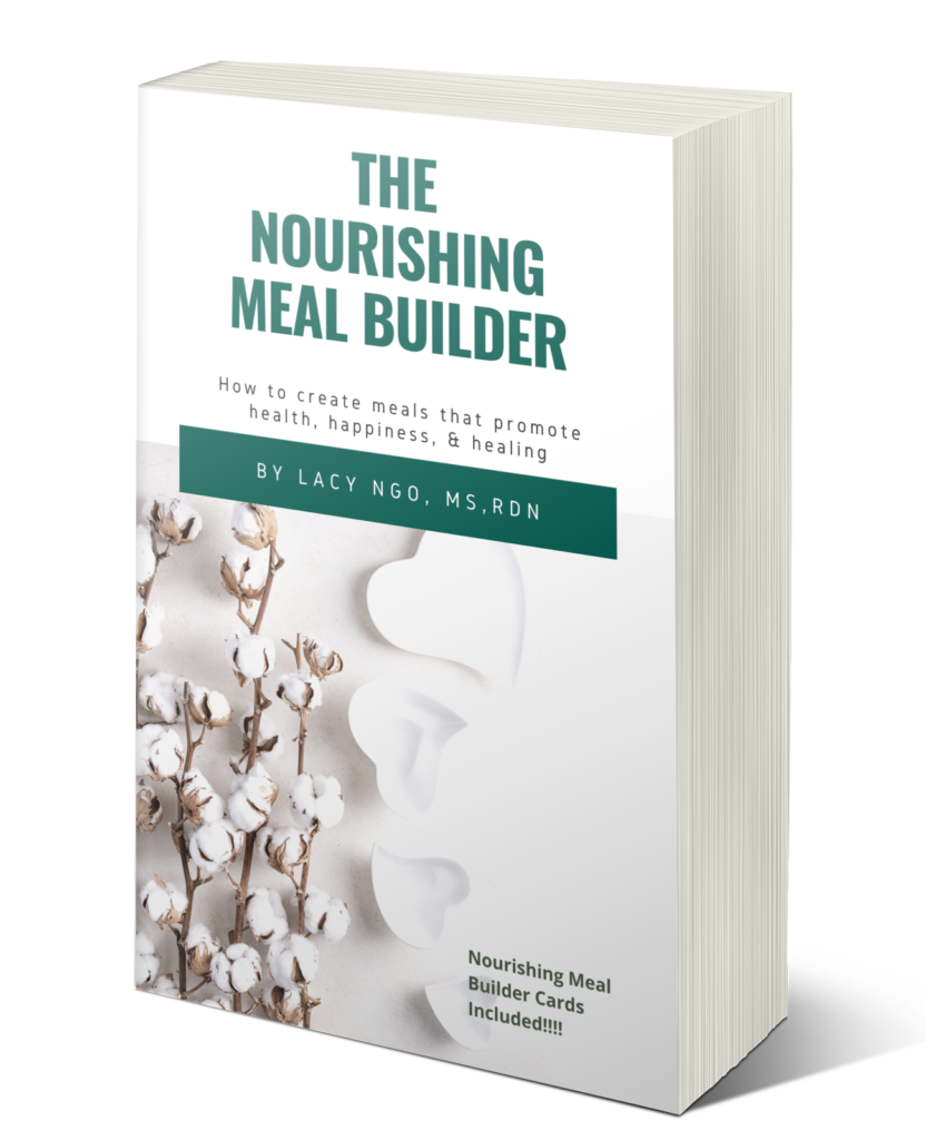 Evidence-based list of foods that boost mood, reduce anxietym support the immune system; promote cognitive function,; and reduce the risk of chronic disease. Plus meal builder cards are provided to help you build healthy meals with foods from the list.