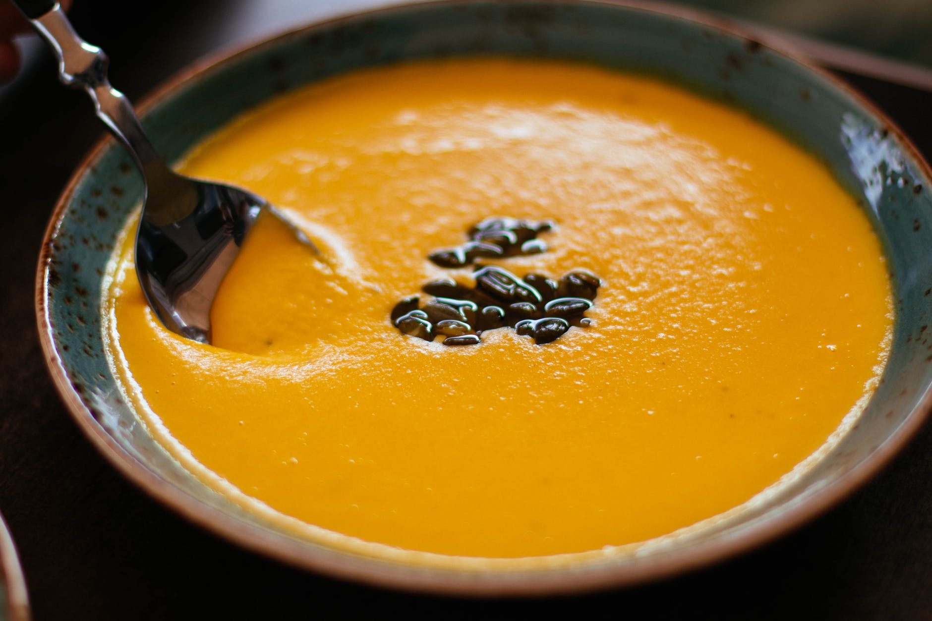 shallow focus photography of squash soup