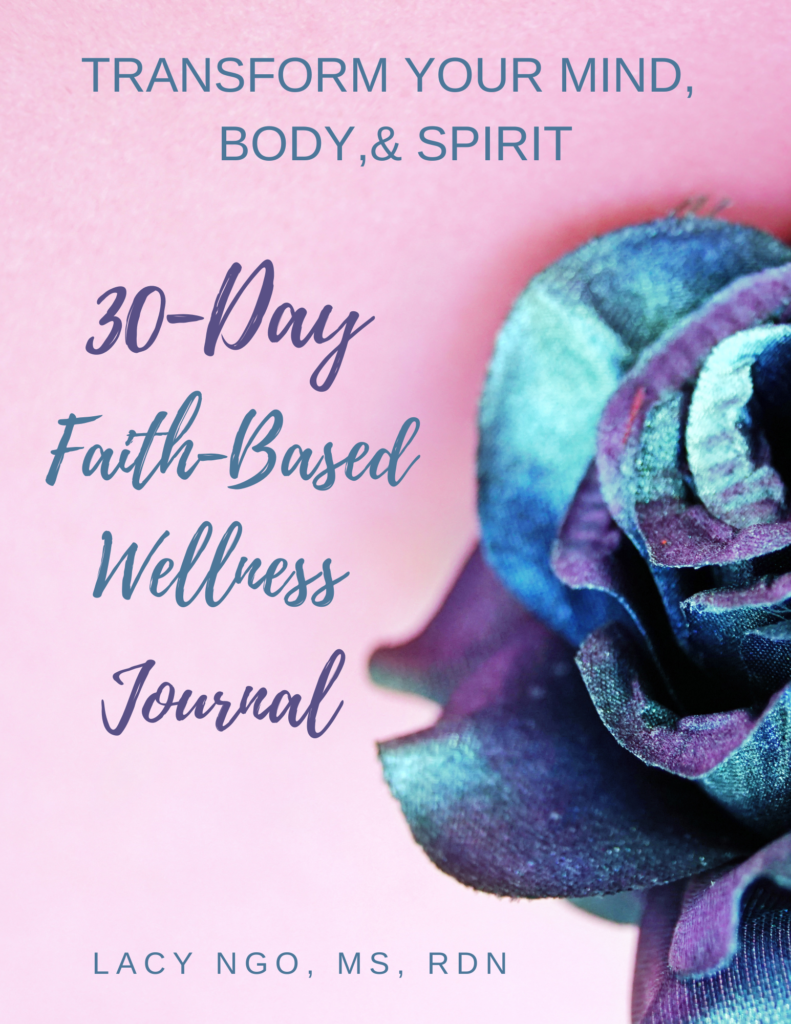 Transform your mind, body, and spirit: 30 day faith-based wellness journal cover